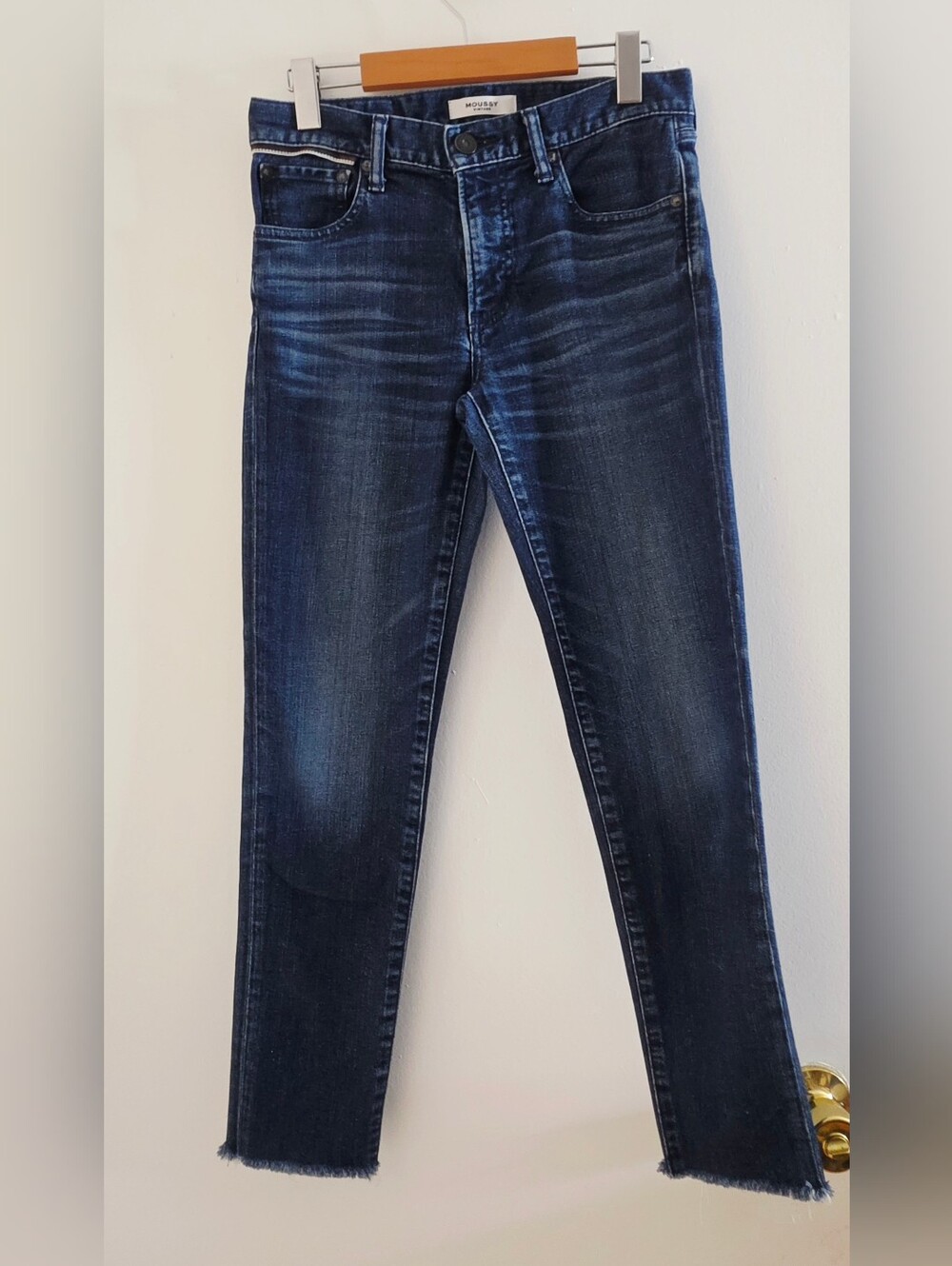 Moussy Slim Straight Blue Denim Jeans